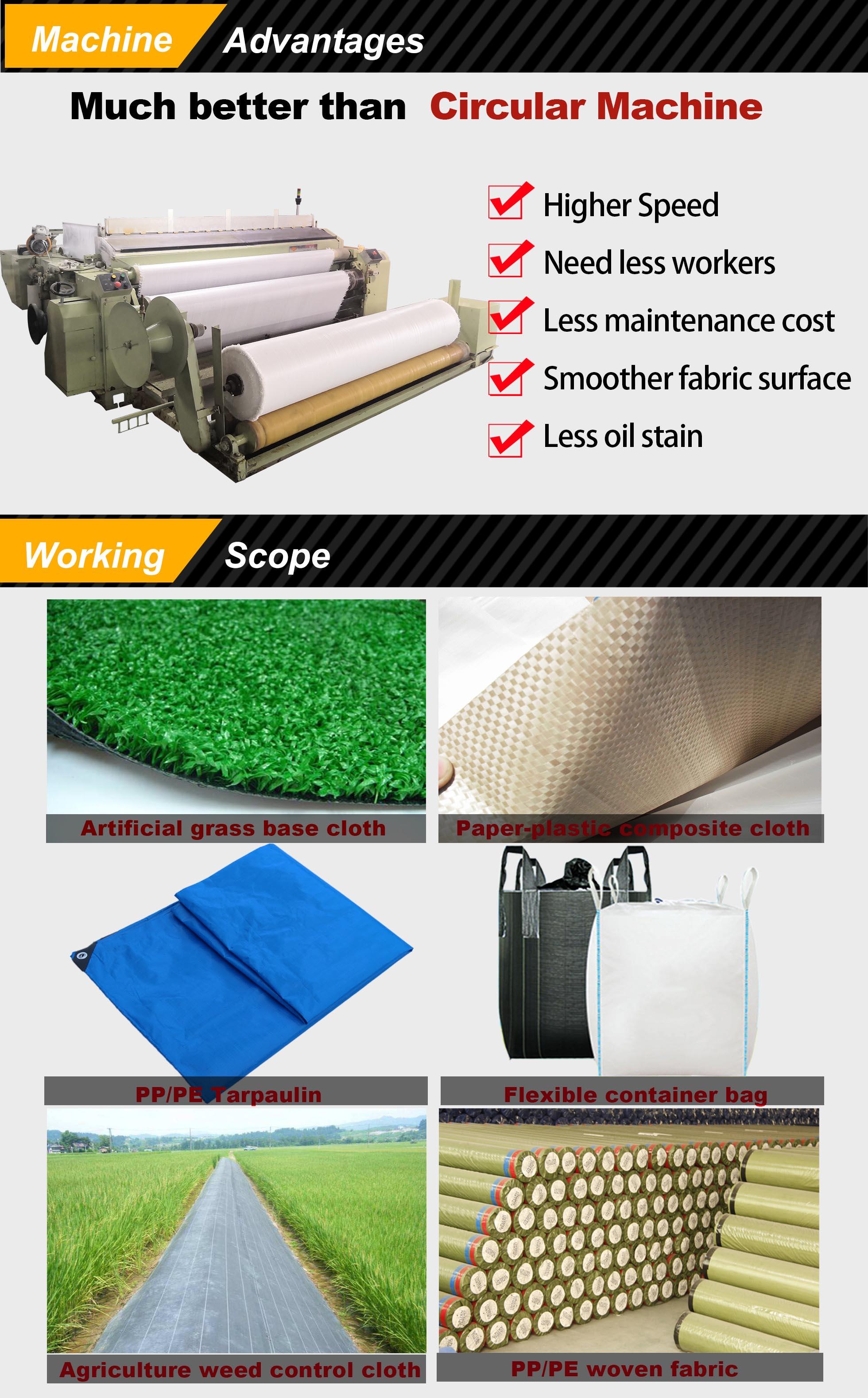 Máy dệt vải nhà kính Greenhouse woven PE fabric weaving machines